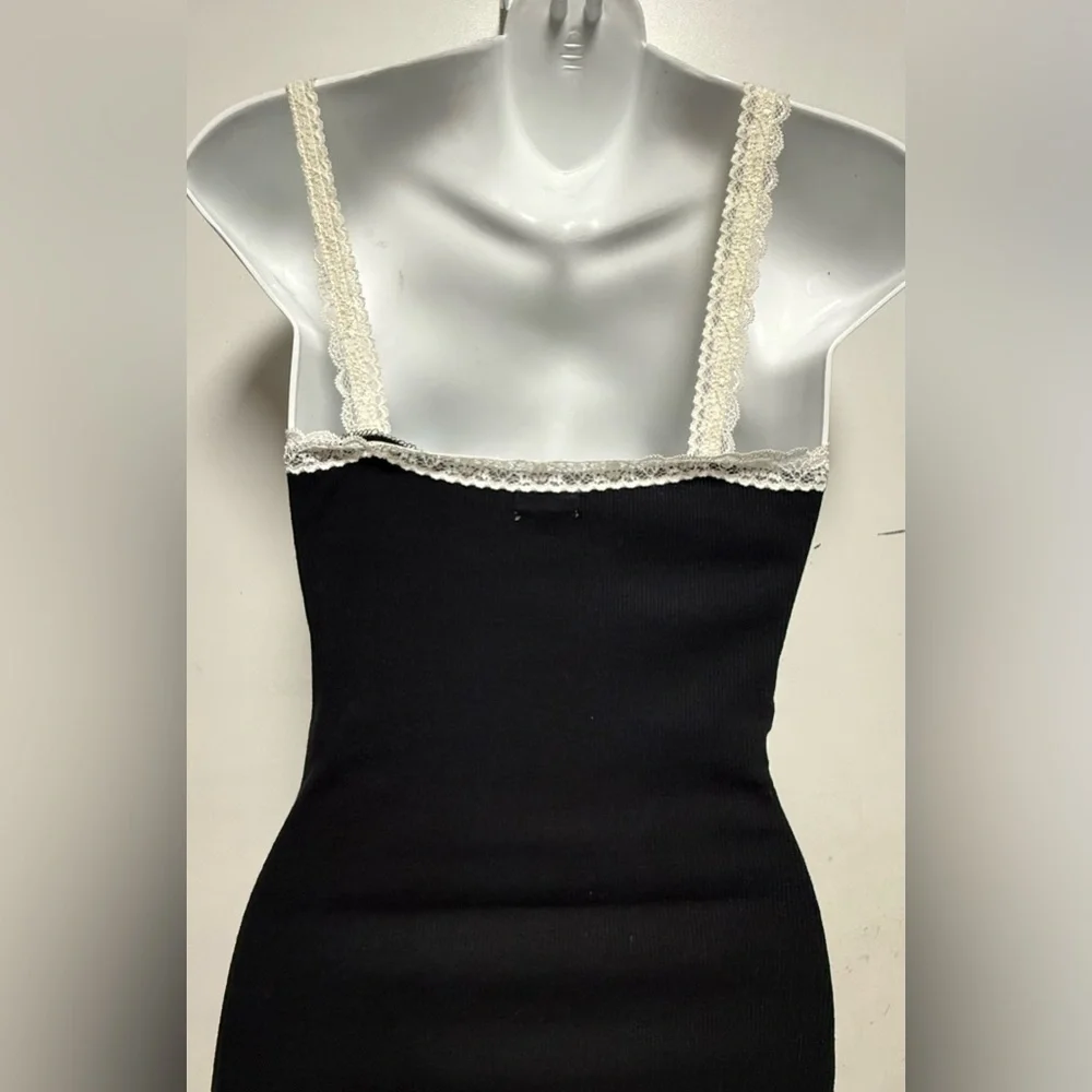 Garage Black Chemise with White Lace Size Xs